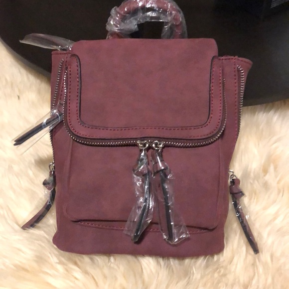 Kendall Mini Backpack in Wine - Picture 2 of 6